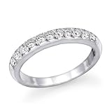1/2 ct. Diamond Wedding Band 14k White Gold - Free Resize