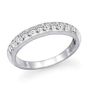 1/2 ct. Diamond Wedding Band Platinum - Free Resize