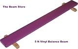 5 ft Red Suede Balance Beam