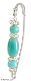 Amazonite brooch, 'Sorrento' 0.6 W 3.5 L