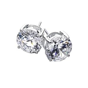 Amazon.com: Bling Jewelry Basket Set Mens Round CZ Stud Earrings 925 Sterling Silver 5mm: Jewelry