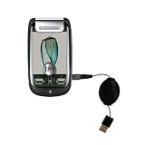Retractable USB Cable for the Motorola MOTOMING A1200 with Power Hot Sync and Charge capabilities - Gomadic Brand w/ TipExchange Technology