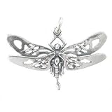 Detailed Celtic Dragonfly Pendant in Sterling Silver, #8729