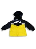 Private Label - Toddler Boys Hooded Winter Jacket, Navy, Yellow
