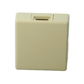 Leviton 40274-SBI 8P4C Screw Terminal RJ31X Surface Mount Jack with Shorting Bar, Ivory>