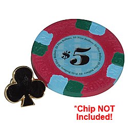 Suited Black Club Lapel Pin - Casino Supplies > Accessories > Pins