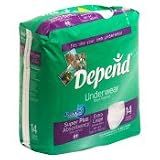 Depend Underwear Super Plus Absorbency Size Extra Large (XL) Case/56 (4 bags of 14)