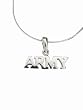 Sterling Silver Armed Services Army Pendant with Snake Chain