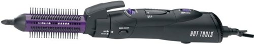 HOT TOOLS 1079 Hot Air Brush With Retractable Bristles, Black/Purple, 1 1/4 Inches