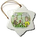 Do You Have a Green Thumb - Gardening - 3 Inch Snowflake Porcelain Ornament