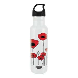 Poppies Eco Friendly 24oz Stainless Steel Reusable Bottle