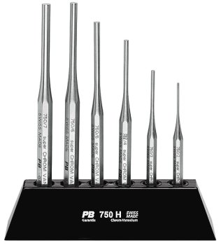 PB Parallel Pin Punches large tool set sizes: 8-16 (stand)