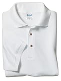 NEW Gildan Ultra Blend - 56-Ounce Jersey Knit Sport Shirt White-L