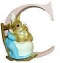 Beatrix Potter Alphabet Letter - C - Mrs. Rabbit and Bunnies