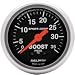Autometer (3403) Sport Comp Series Boost Gauges - (2 5/8) Mechanical (Vac-30PSI) Black Face/Silver Housing