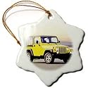 Jeep Wrangler - 3 Inch Snowflake Porcelain Ornament
