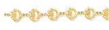 14kt Gold 7 Inch Irish Celtic Claddagh Bracelet