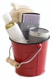 Red Spa Bucket - Lavender Fragrance, Fair Trade Gift Set