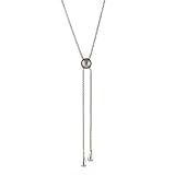 14K White Gold Wheat Chain with Two Drop Station 28