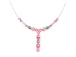 Pink Swarovski Crystal Sterling Silver Necklace Fashion Jewelry