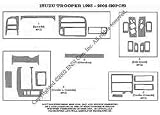 Isuzu Trooper Dash Trim Kit 95-02 - 20 pieces - Aluminum OEM