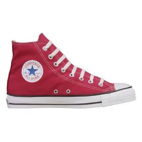 Converse Chuck Taylor All Star Shoes (M9621) Hi Top in Red, Size: 5 UK