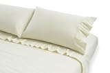 DKNY Edwardian Sheer Ruffle Hem Fittted Sheet