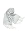 Apparel : Emporio Armani Light Gray Tonal All Over Logo Fringed Stole