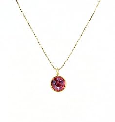 Necklace - N168 - Swarovski (tm) Crystal Drop (10mm / 3/8") ~ Lt. Rose (Lt. Pink)