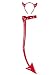 Red Classic Devil Horns Instant Halloween Costume