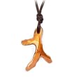Genuine Swarovski Crystal Coral Twig Pendant Cord Necklace - Copper