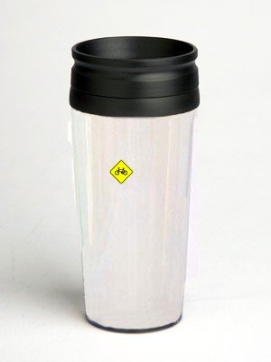 16 oz. Double Wall Insulated Tumbler with watch for bicycles sign - Paper Insert