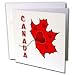 SmudgeArt Canada Art Designs - Canada - Maple Leaf - Hearts - Greeting Cards-12 Greeting Cards with envelopes