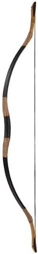 Longbowmaker Handmade Traditional hunting Longbow Cow Leather Bow Recurve Archery With OX Horn 20-110LBS H1O