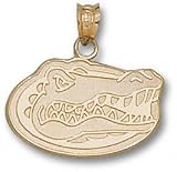 Florida Gators Solid 10K Gold Gator Head 1/2'' Pendant