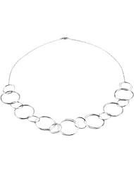 Circle Link Fashion Necklace in Sterling Silver