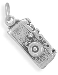 Camera Charm Sterling Silver Shutterbug - Made in the USA