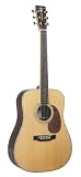 Recording King Classic Series Dreadnought Acoustic Guitar with Abalone, Solid Rosewood Back & Sides