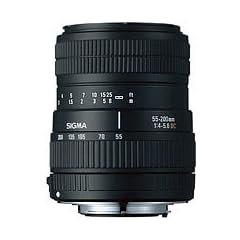 Sigma 55-200/4-5,6 DC digital Objektiv EF(-S) f�r Canon