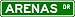 ARENAS Street Name Sign ~ Personalized Family Lastname Sign ~ Gameroom, Basement, Garage Sign