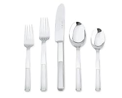 J.A. Henckels Premiere Series Deco 45-Piece Flatware Set Plus Hostess Set, Service for 8