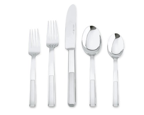 J.A. Henckels Premiere Series Deco 45-Piece Flatware Set Plus Hostess Set, Service for 8