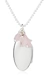 Martick Oval Locket & Rose Quartz Stars Pendant