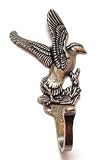 Hook, flying wood duck, Antique Brass, 1 1/2 projection, 4 11/16 o.a.