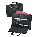 Leather Top Open Portfolio, 16Wx4-1/2Dx10-3/4H, Black