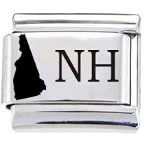 Body Candy Italian Charms Laser Abbreviated - NEW HAMPSHIRE