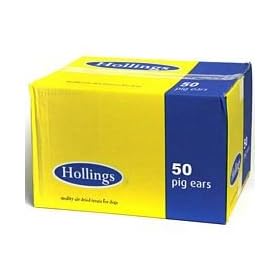 Hollings Hollings Natural Dog Treat Pigs Ears Bulk x 50