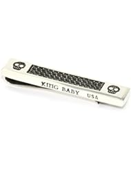 King Baby "Skull" Black Cubic Zirconia Tie Clip