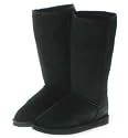 Damen stiefel Fell Boots, schwarz (ST49P)