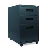 Alera 3-Drawer Mobile Pedestal File, 15-7/8w x28-1/4h x 23-1/4d (Charcoal)